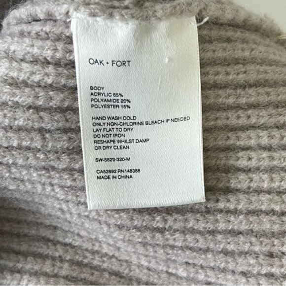 OAK+FORT CHUNKY TURTLENECK RIBBED SWEATER - Picture 4 of 5